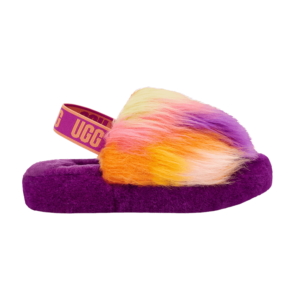 Кроссовки UGG Fluff Yeah Slide Kids 'Tie Dye - Berrylicious'