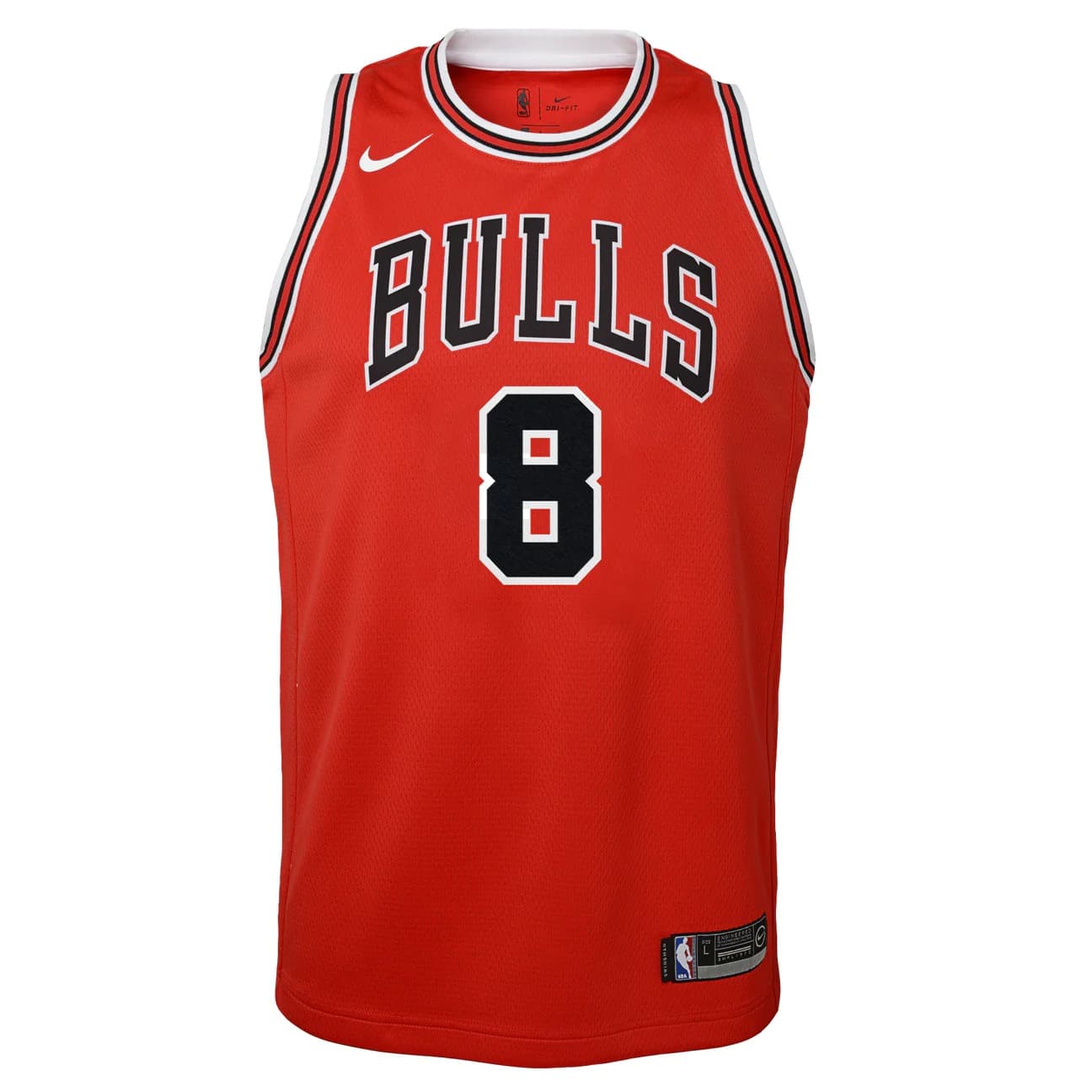Баскетбольная джерси 2022-23 Chicago Bulls Zach Lavine #8 Youth Swingman Icon Edition Red Jersey