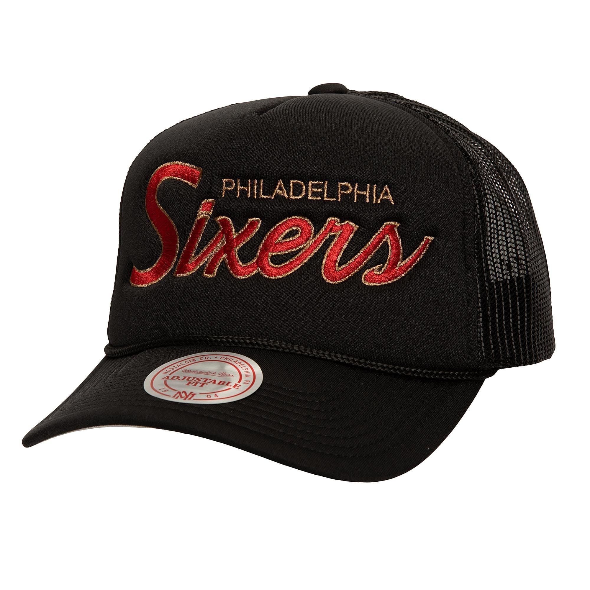 Бейсболка Mitchell & Ness Script Trucker HWC Philadelphia 76ers