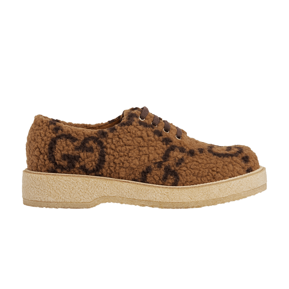 Кроссовки Gucci Lace Up Shoe 'GG Canvas - Brown'