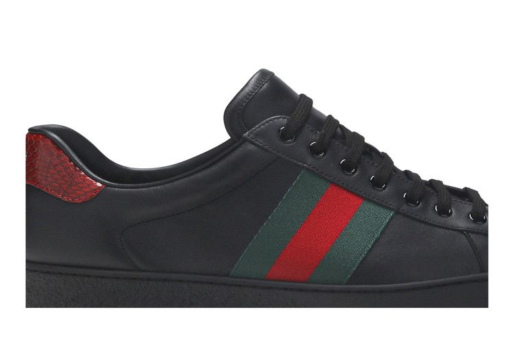 Кроссовки Gucci Ace Leather 'Black'