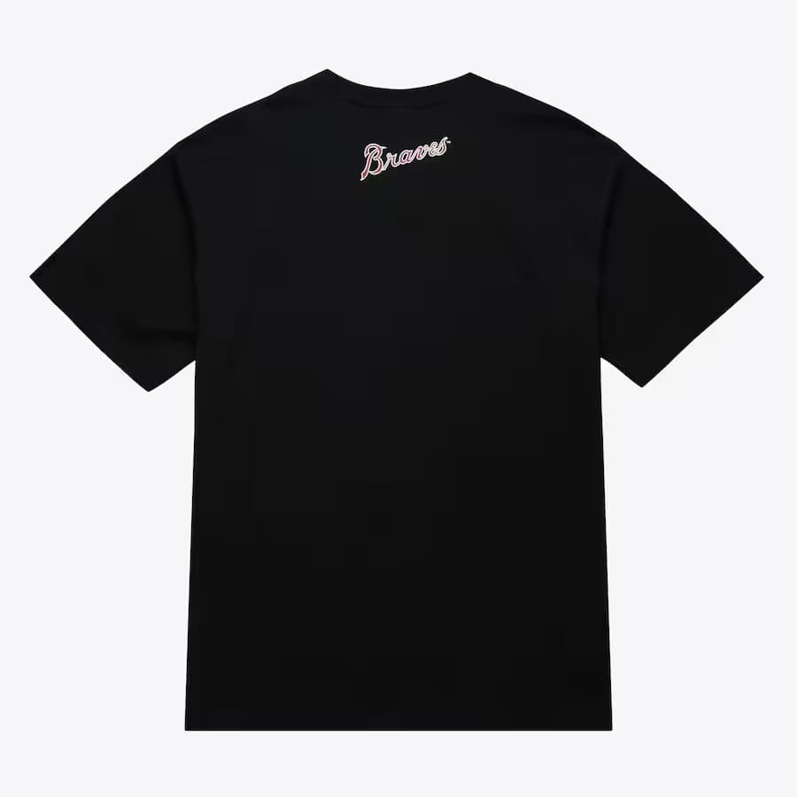 Футболка Mitchell & Ness Hank Aaron Black Milwaukee Braves Player Crewneck T-Shirt