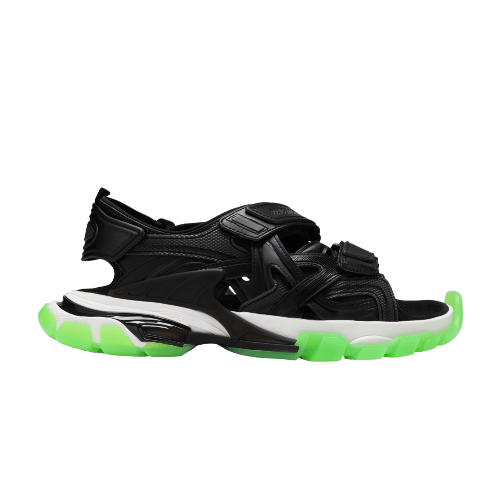 Сандалии Balenciaga Track Sandal 'Clearsole - Black Fluo Green'