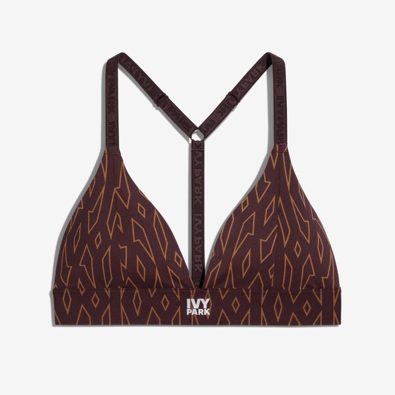Спортивный топ adidas Ivy Park Low-Support Triangle Bra Wild Brown/Night Red