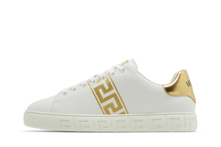 Кроссовки Versace Embroidered Greca Sneaker 'White Gold'