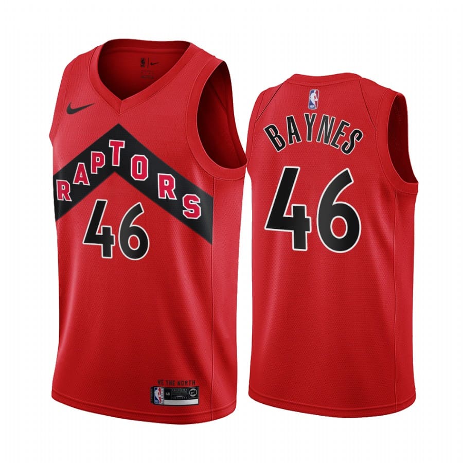 Баскетбольная джерси 2020-21 Toronto Raptors #46 Aron Baynes Icon Edition Red Swingman Jersey