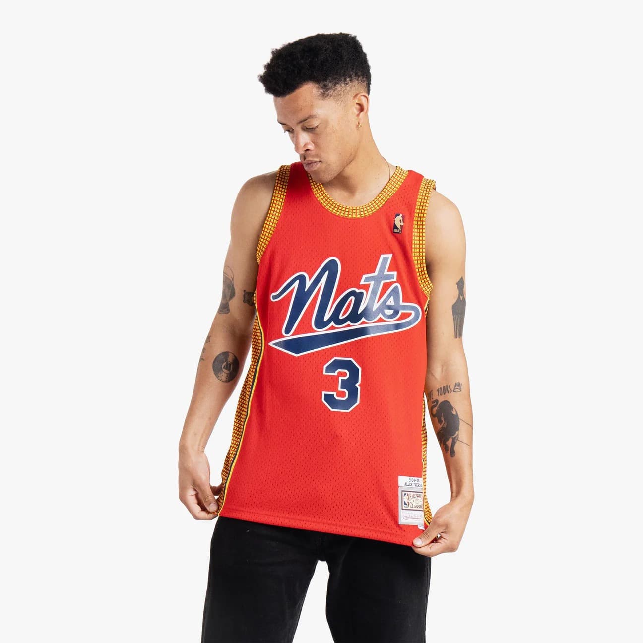 Баскетбольная джерси 2004-05 Syracuse Nationals Allen Iverson #3 Swingman Hardwood Classics Red Jersey
