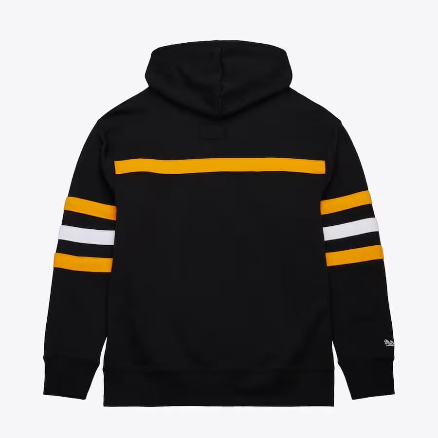 Худи Mitchell & Ness Black Los Angeles Lakers Vintage Logo Head Coach Fleece Pullover Hoodie
