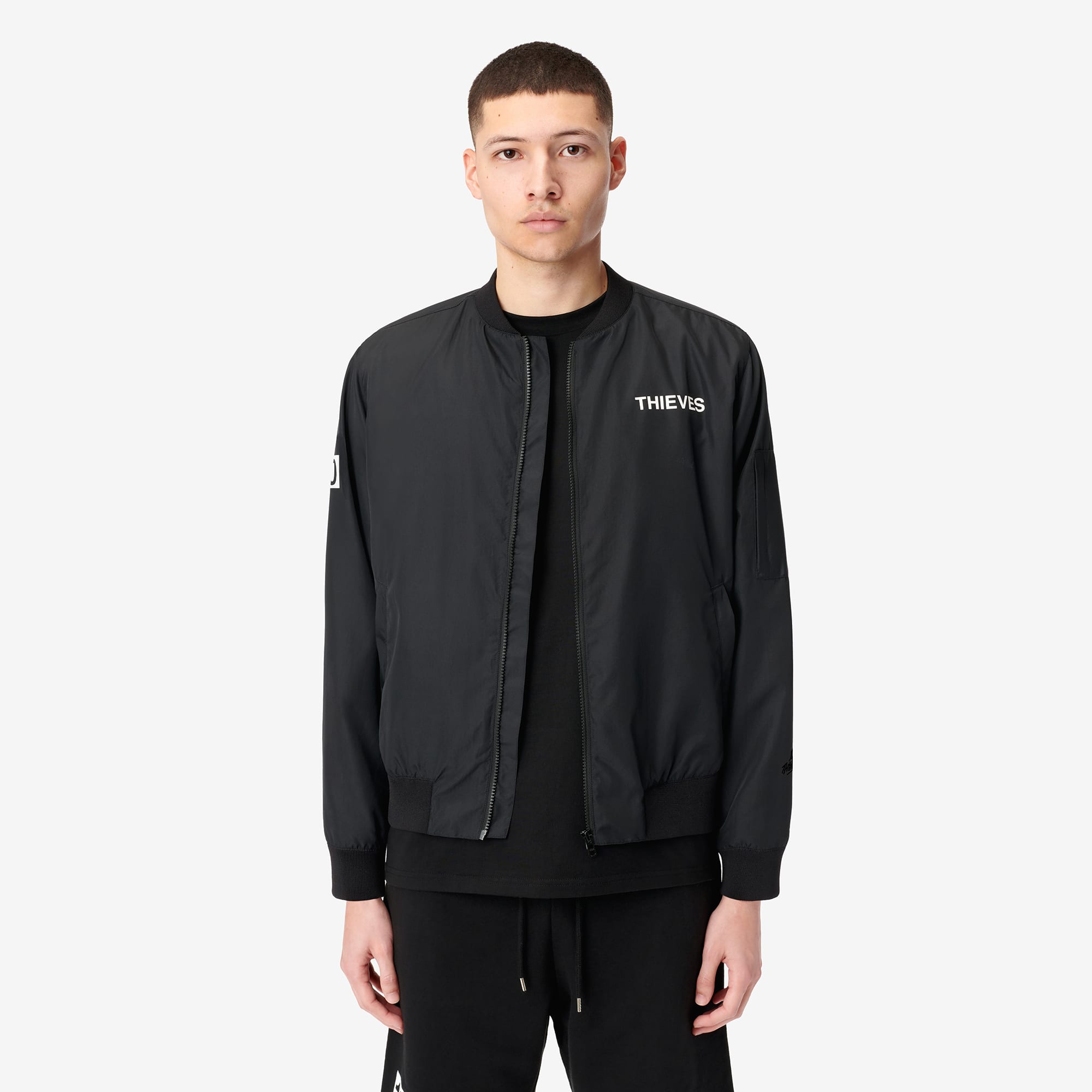 Бомбер 100 Thieves Numbers Bomber Jacket Black