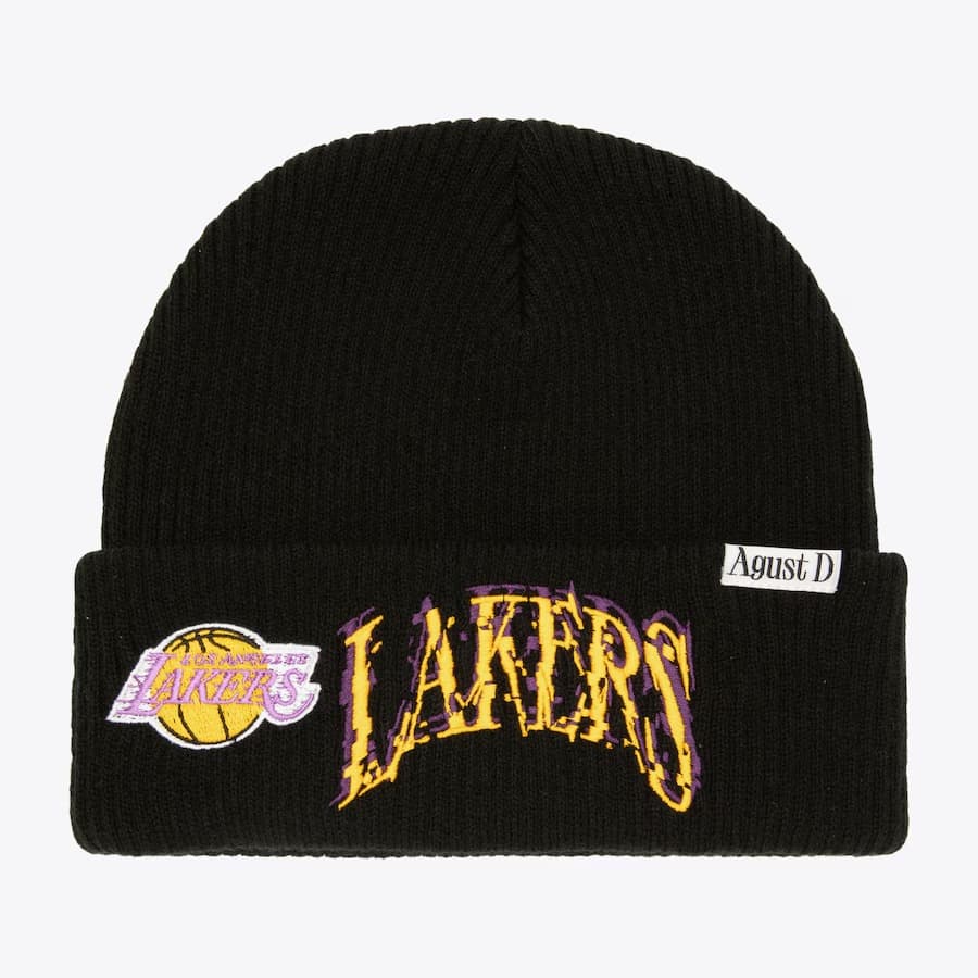Mitchell-Ness-Black-Los-Angeles-Lakers-SUGA-Glitch-Cuffed-Knit-Hat