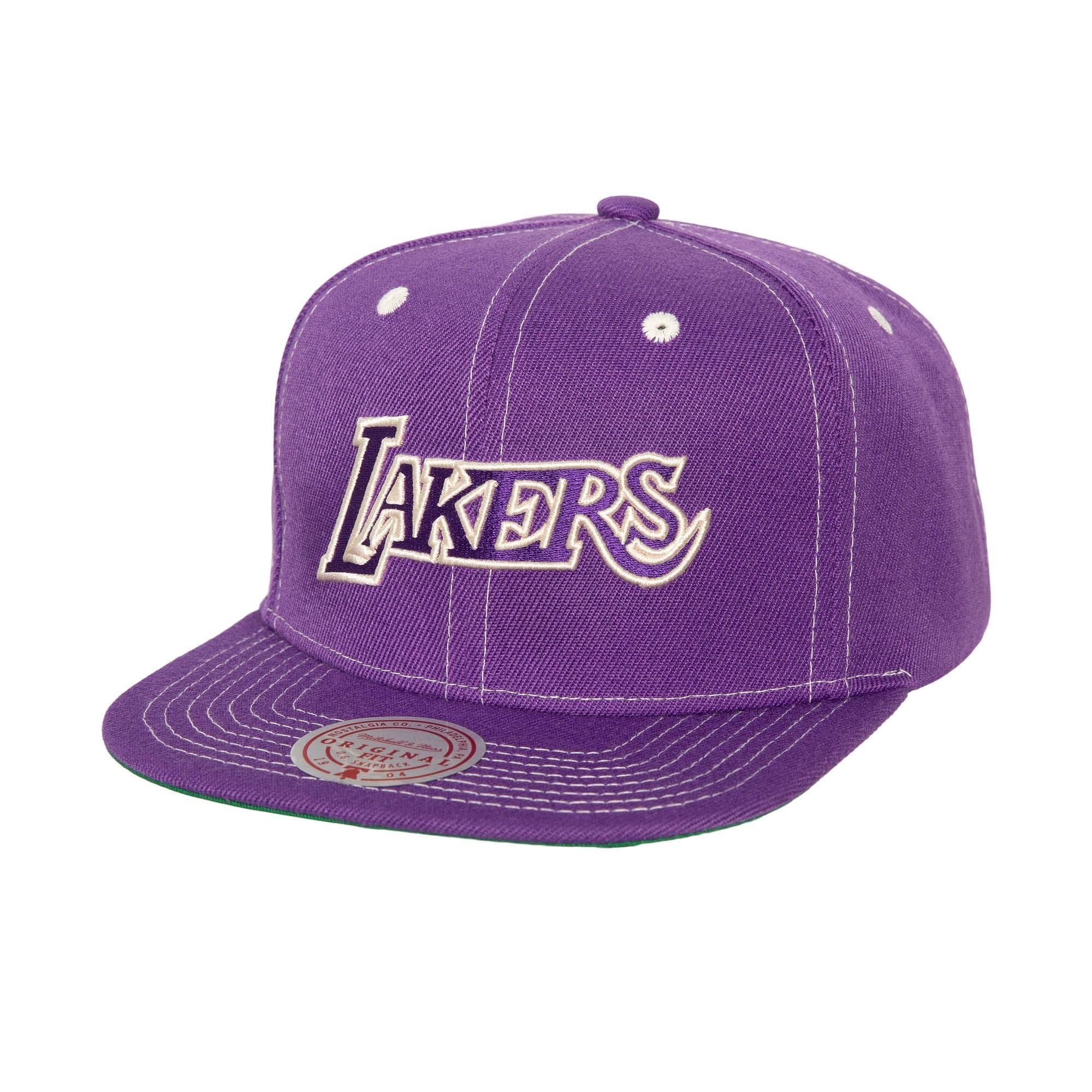 Бейсболка Mitchell & Ness Contrast Natural Snapback HWC Los Angeles Lakers Hat