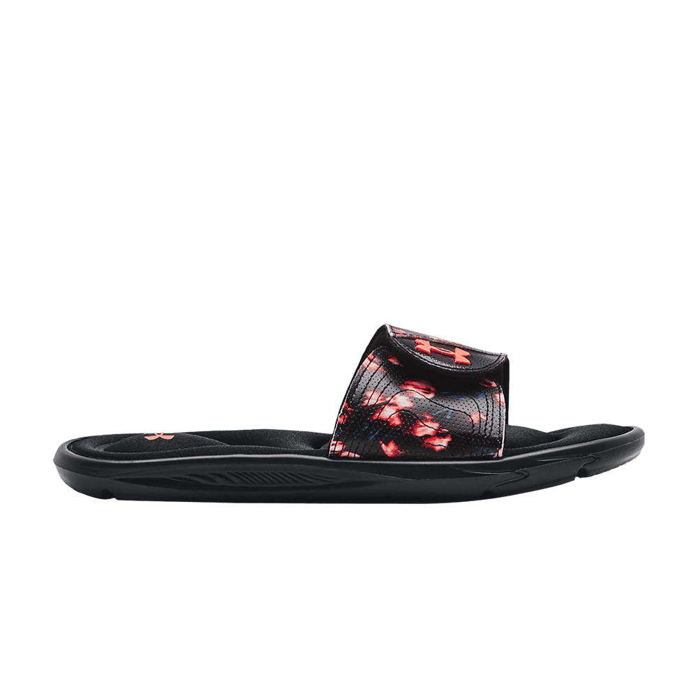 Under Armour Wmns Ignite 6 Graphic Strap Slide 'Black Afterglow'