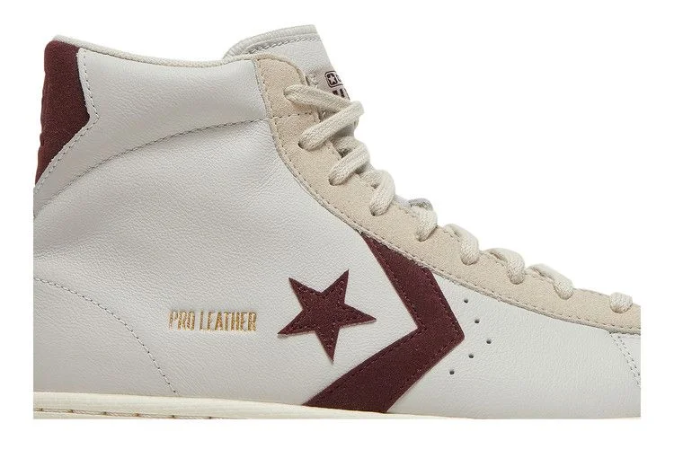 Кроссовки Converse Pro Leather High 'White Deep Bordeaux'