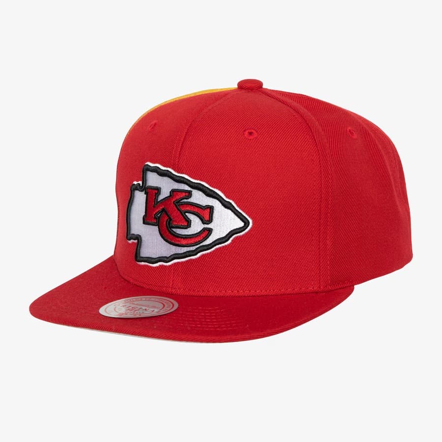 Бейсболка Mitchell & Ness Red Kansas City Chiefs Tapestry Snapback Hat