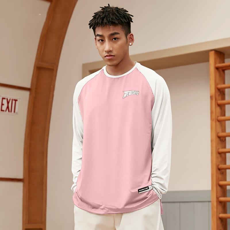 Футболка Ehot Colorblock Pink-White Longsleeve