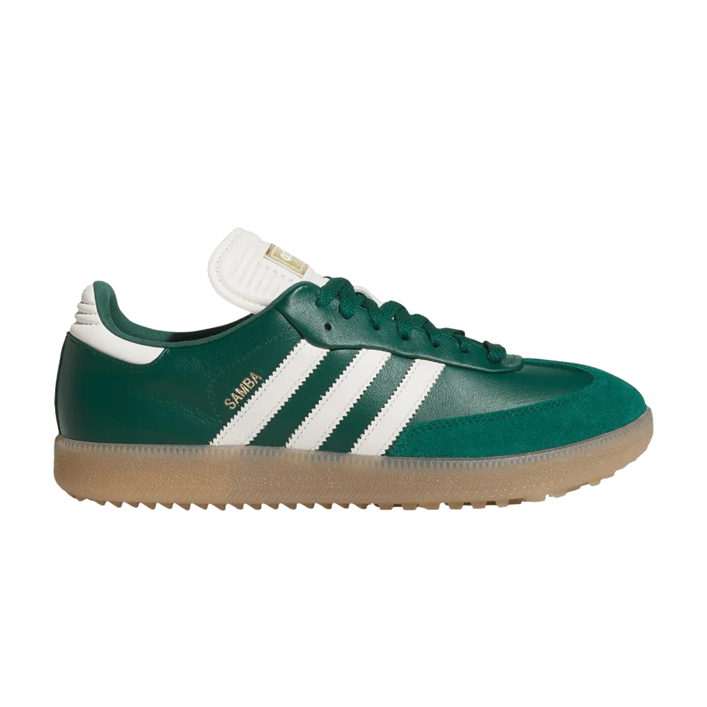 Krossovki-adidas-Samba-Spikeless-Golf-Collegiate-Green-Gum