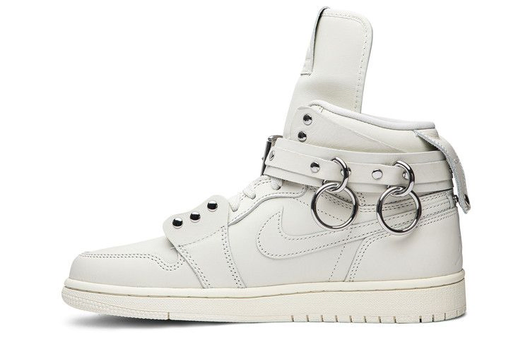 Кроссовки Comme des Garçons x Air Jordan 1 Retro Strap High 'White'