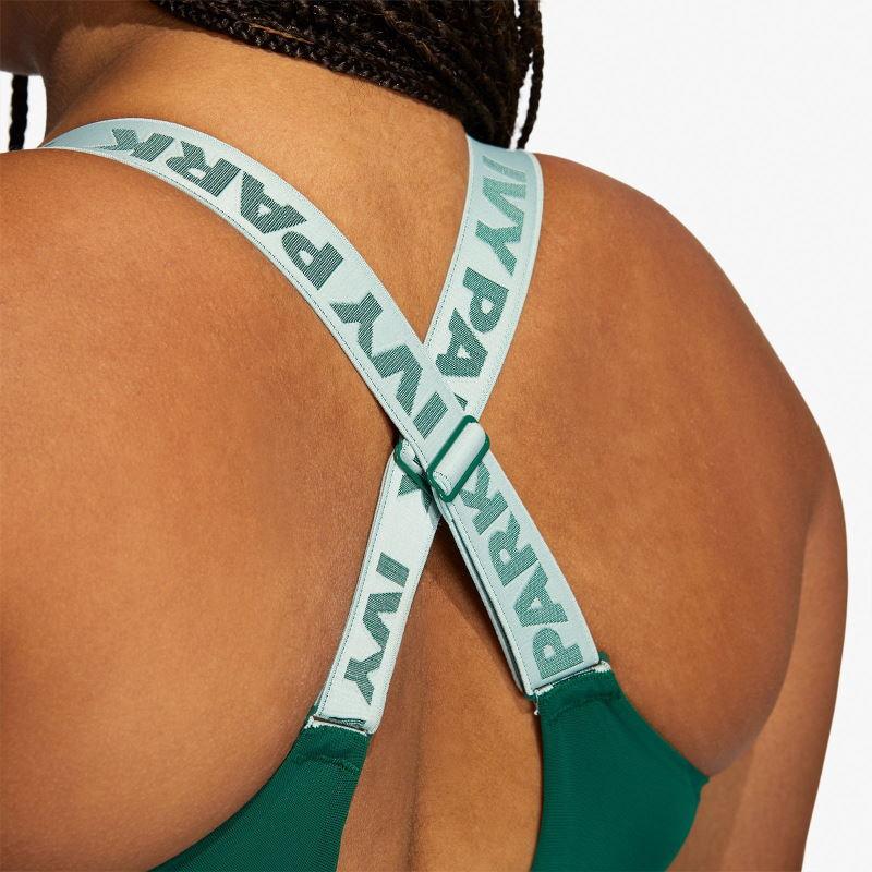 Спортивный топ adidas Ivy Park Cutout Medium Support Bra (Plus Size) Dark Green