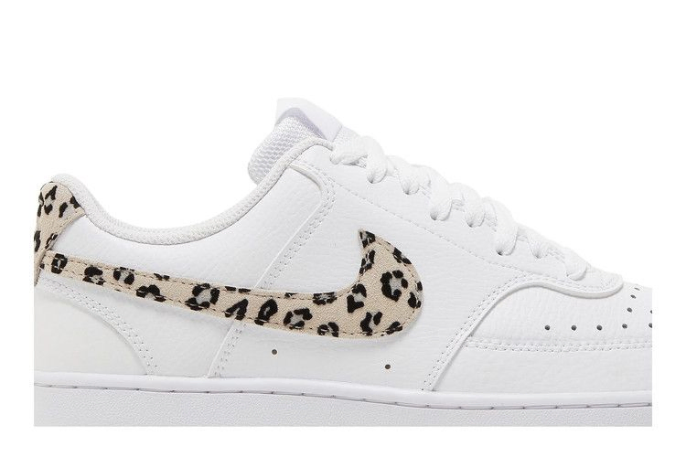 Кроссовки Nike Wmns Court Vision Low 'Leopard Swoosh - White'