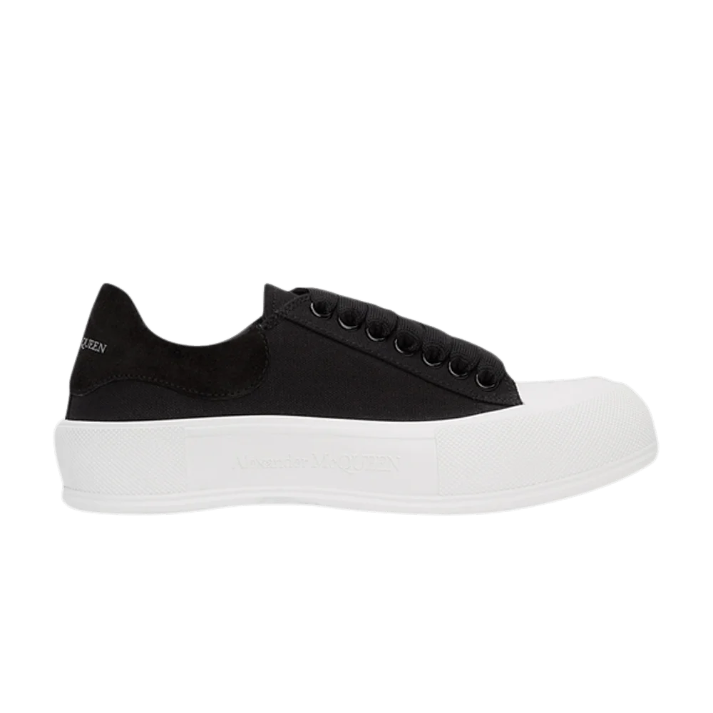 Кроссовки Alexander McQueen Deck Plimsoll Low 'Black White'