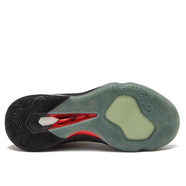 Кроссовки AND1 Attack 3.0 in Green and Del Fuego Red (Dark Green)