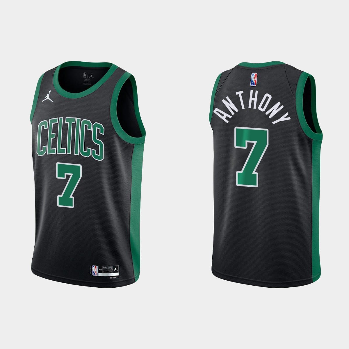 Баскетбольная джерси Boston Celtics #7 Carmelo Anthony  NBA 75th Anniversary Statement Black Jersey
