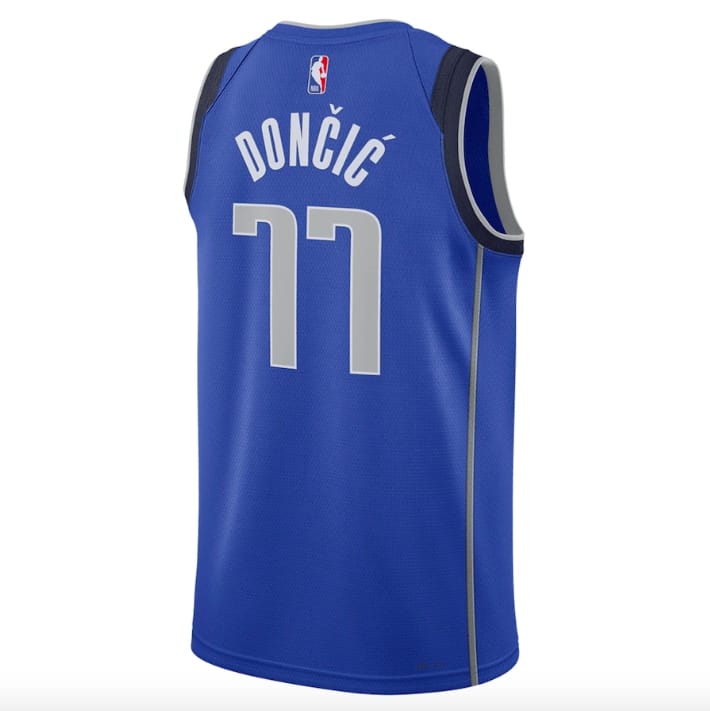 Баскетбольная джерси 2022-23 Dallas Mavericks #77 Luka Doncic Nike Icon Royal Jersey