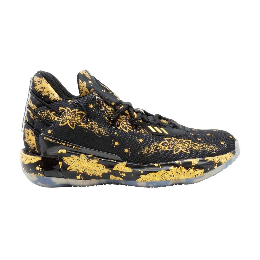 Кроссовки Ric Flair x adidas Dame 7 'Black Gold Metallic'