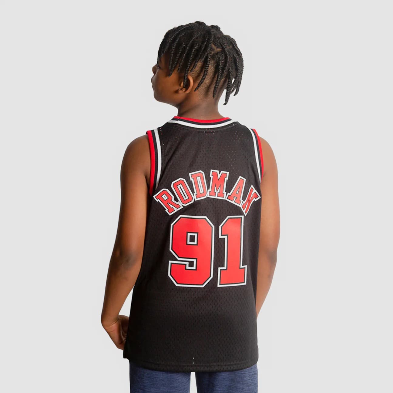 Баскетбольная джерси 1997-1998 Chicago Bulls Dennis Rodman #91 Youth Swingman Hardwood Classic Black Jersey