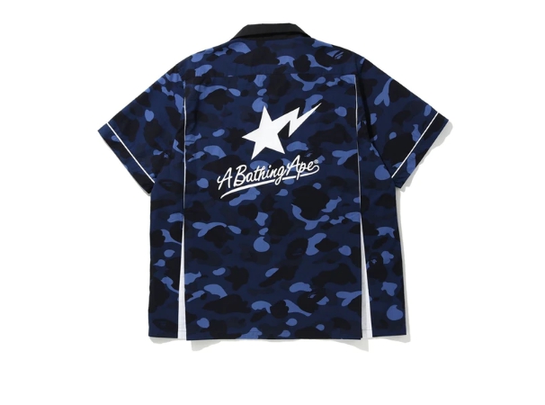 Рубашка BAPE Color Camo Sta SS Shirt Blue