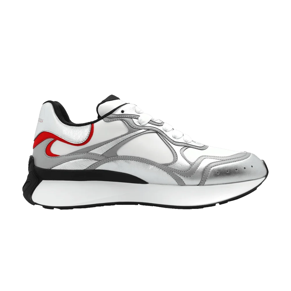 Krossovki-Alexander-McQueen-Sprint-Runner-Silver-White-Red