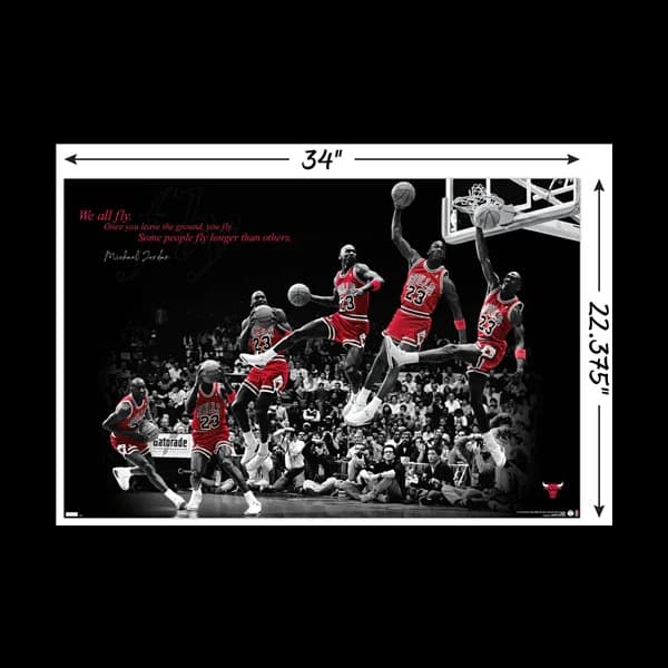 Настенный постер Michael Jordan Fly NBA Wall Poster