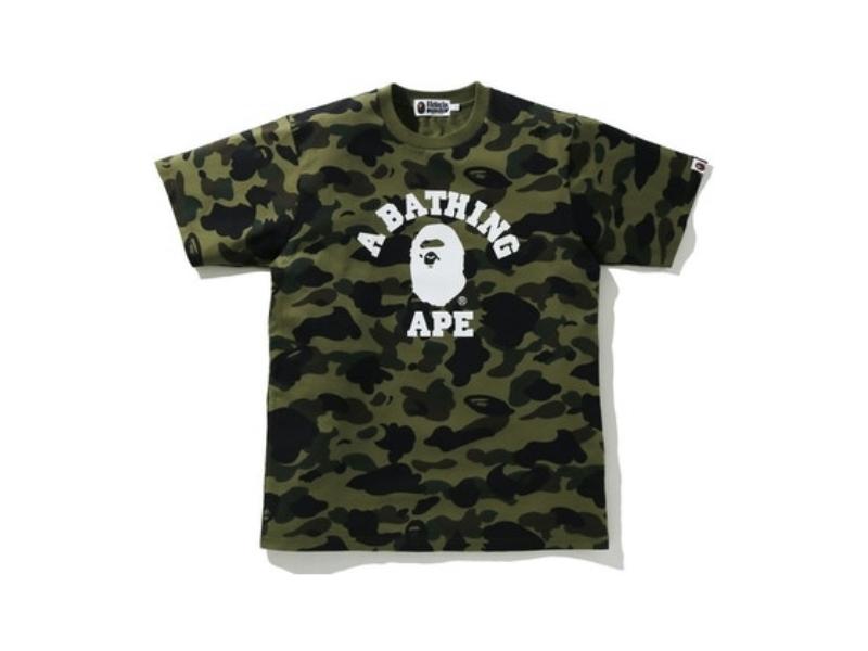 Футболка BAPE 1st Camo College Tee (SS21) Green