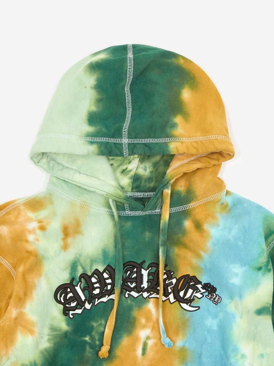 Худи Awake Embroidered Double Varsity Hoodie Multi Tie Dye
