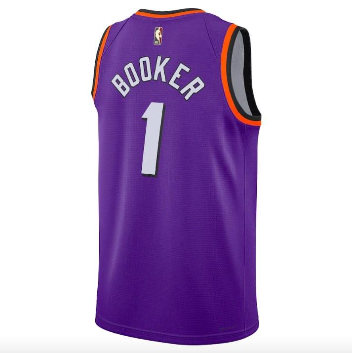 Баскетбольная джерси 2022-23 Phoenix Suns #1 Devin Booker Swingman Classic Purple Jersey
