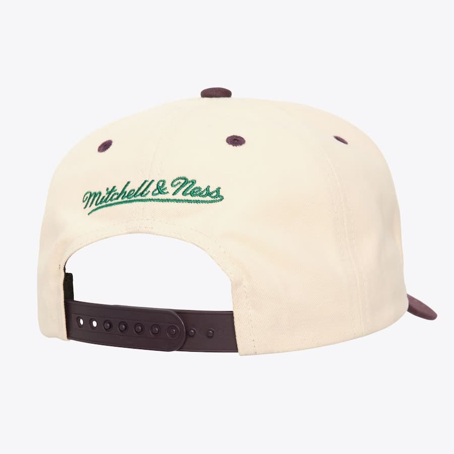 Бейсболка Mitchell & Ness Cream Anaheim Ducks Vintage Hockey Horizon Pro Crown Snapback Hat