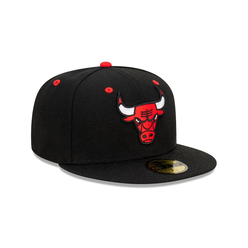 Бейсболка New Era Chicago Bulls Rear Script 59FIFTY NBA Fitted Hat