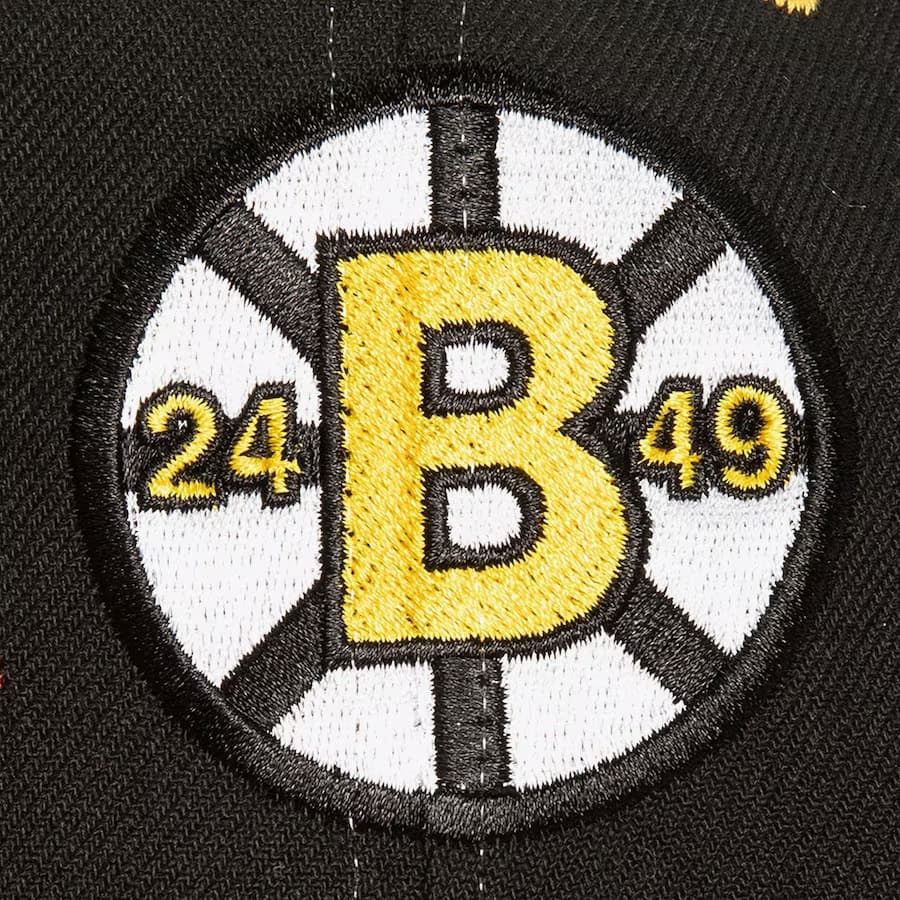 Mitchell-Ness-Black-Boston-Bruins-Overbite-Pro-Vintage-Snapback-Hat-3
