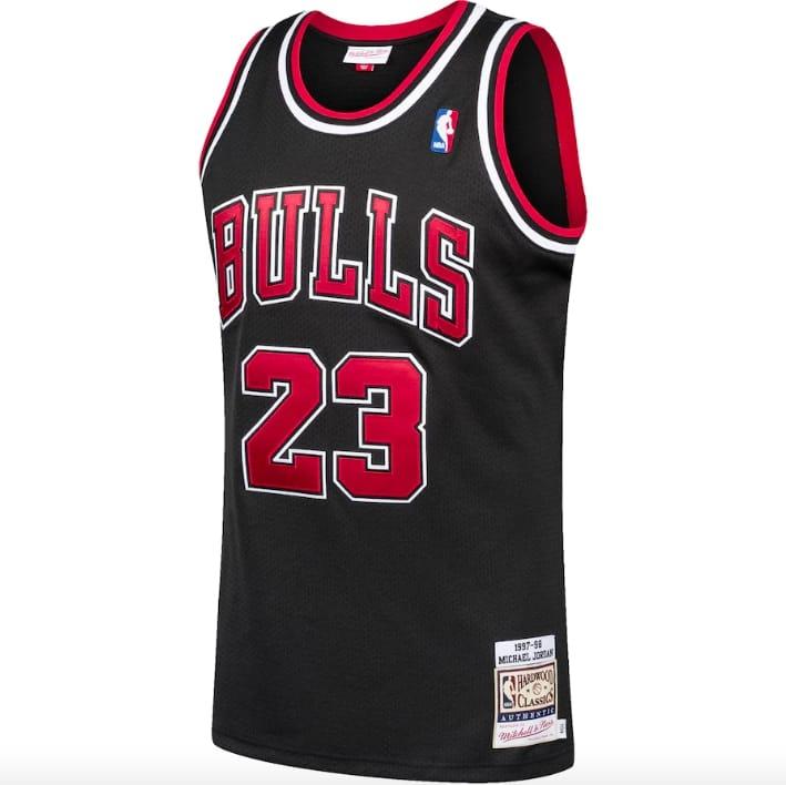 Баскетбольная джерси 1997-98 Chicago Bulls #23 Michael Jordan Mitchell & Ness Authentic Player Black Jersey