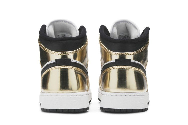 Кроссовки Air Jordan 1 Mid SE GS 'Metallic Gold'