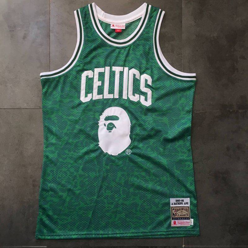 Баскетбольная джерси BAPE x Mitchell & Ness Celtics ABC Swingman Green