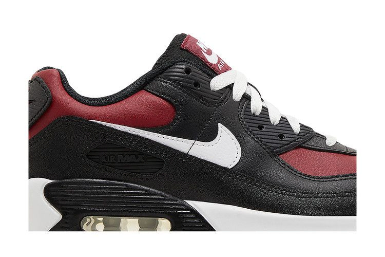 Кроссовки Nike Air Max 90 Leather GS 'Black Team Red'