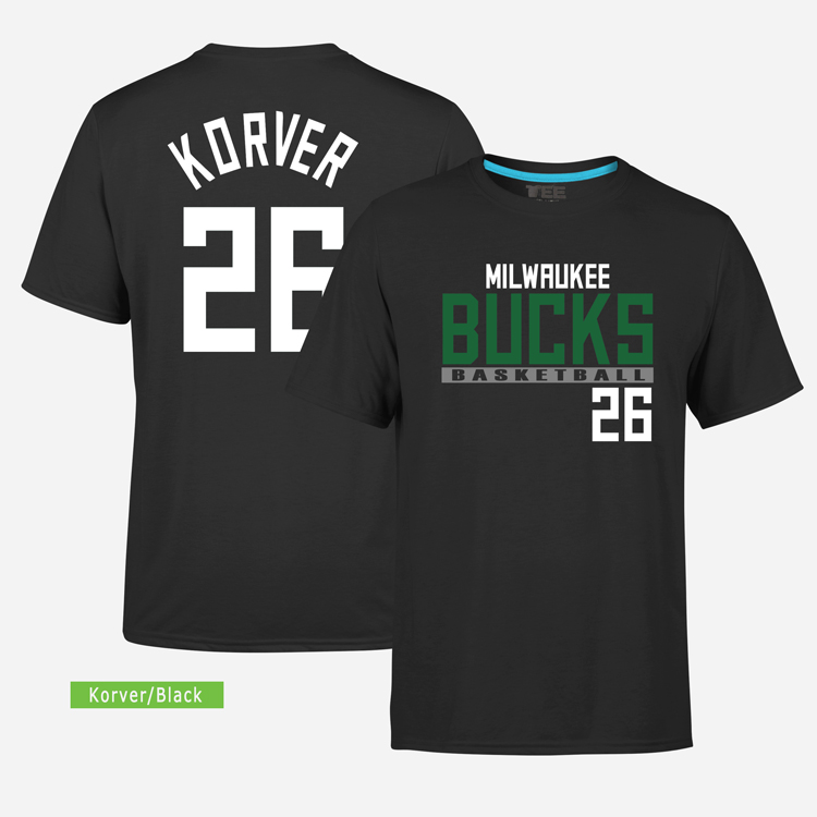 Футболка Milwaukee Bucks 26 Kyle Korver. Tee by Slamdunk