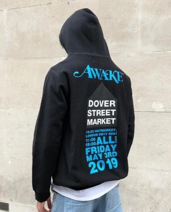 Худи Awake x Dover Street Market London Hoodie Black