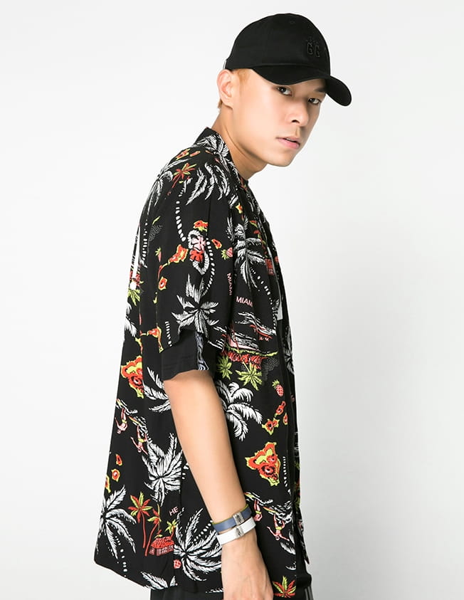 Рубашка 2018 NBA Miami Heat Black Palm Shirt