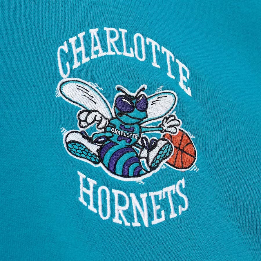 Худи Mitchell & Ness Teal Charlotte Hornets City Collection Fleece Pullover Hoodie
