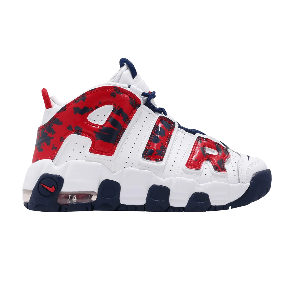 Кроссовки Nike Air More Uptempo PS 'Red Navy Camo'
