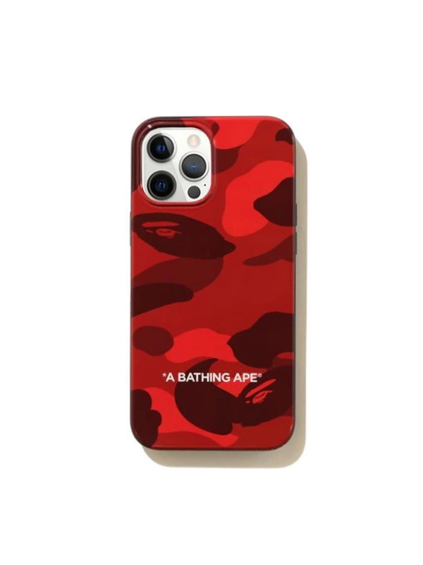 Защитный чехол BAPE Color Camo iPhone 12 Pro Max Case Red