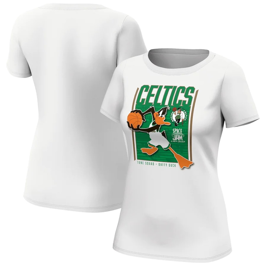 Футболка Boston Celtics Fanatics Branded Space Jam Tune Squad Daffy Duck T-Shirt – Womens