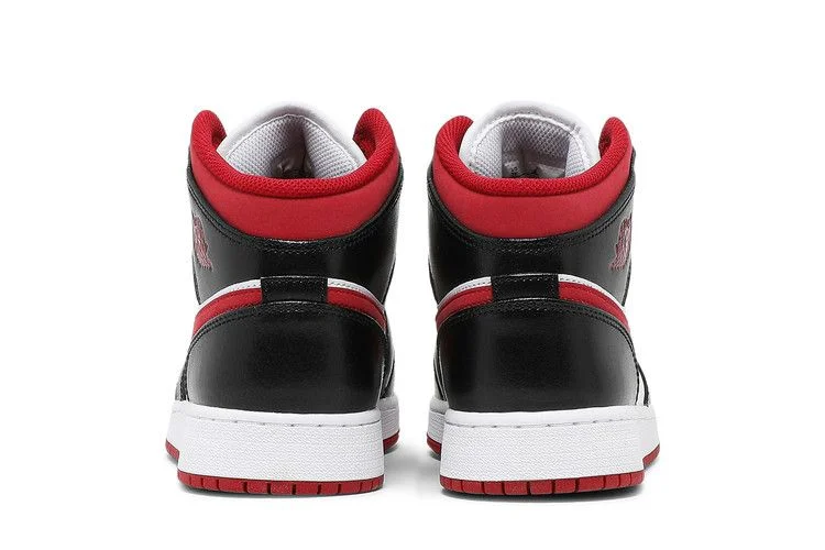 Кроссовки Air Jordan 1 Mid GS 'Black Gym Red'